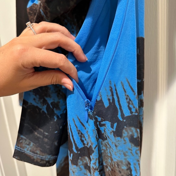 Stine Goya Leonora Dress Abstract Floral Long Sleeve Asymmetric Dress BROKEN ZIP - Picture 11 of 11